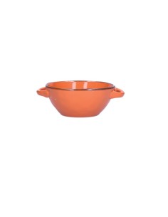 Rose e Tulipani·rose & Tulipani - Linea ''concerto" Arancione Ciotola Zuppa con Manici 600 Cc Ø 15 Cm - stoneware
