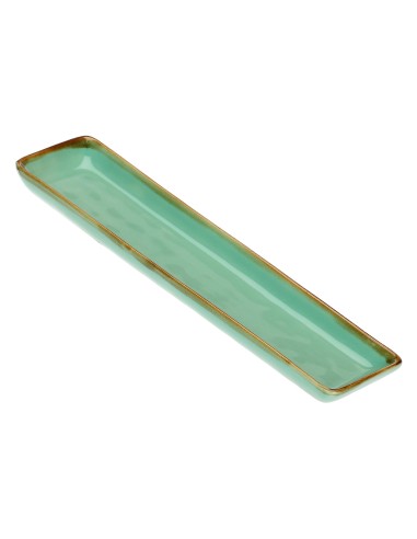 Rose e Tulipani·concerto Verde Acqua Vass Rett 32x8·32x8 Cm·stoneware