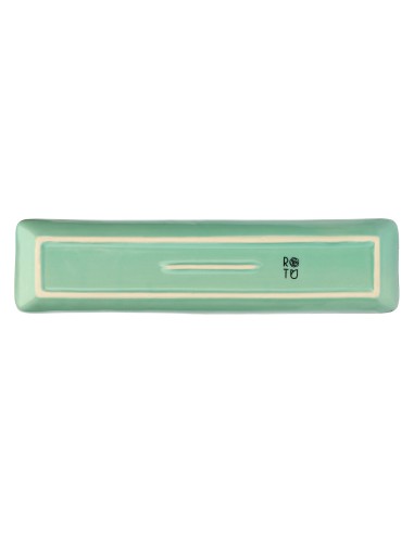 Rose e Tulipani·concerto Verde Acqua Vass Rett 32x8·32x8 Cm·stoneware