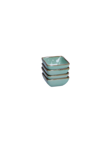 Rose e Tulipani·concerto Verde Acqua Ciot Quad 8 Cm·8x8 Cm·stoneware
