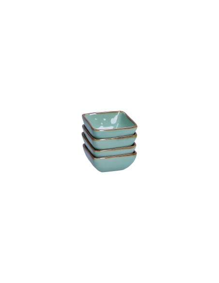 Rose e Tulipani·concerto Verde Acqua Ciot Quad 8 Cm·8x8 Cm·stoneware