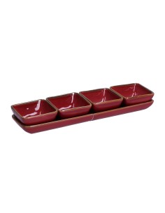 Rose e Tulipani - Ciotolina Quadrata 8 Cm Linea ''concerto Rosso Malaga'' - stoneware 2