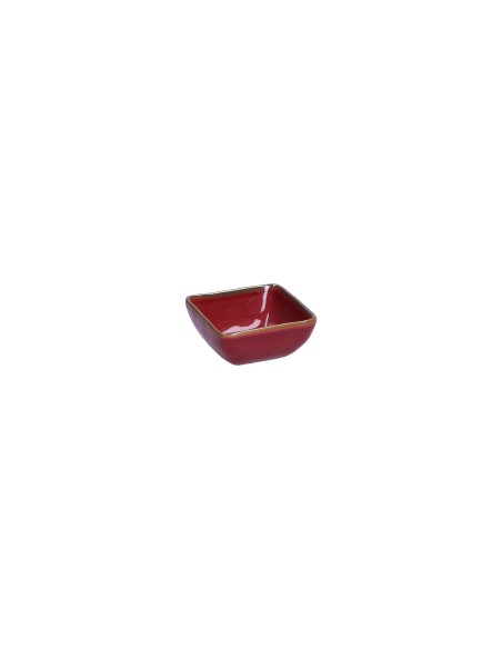 Rose e Tulipani - Ciotolina Quadrata 8 Cm Linea ''concerto Rosso Malaga'' - stoneware