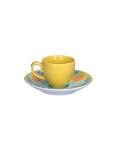 Rose e Tulipani·rose & Tulipani - Linea Flor De Agua Tazza Caffè in Porcellana con Piattino 90 Cc