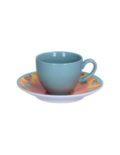 Rose e Tulipani·rose & Tulipani - Linea Flor De Agua Tazza Tè in Porcellana con Piattino 200 Cc