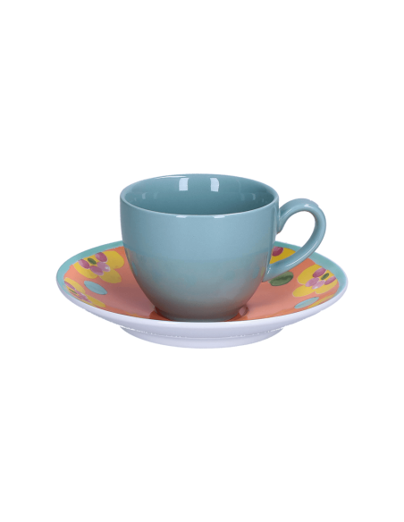 Rose e Tulipani·rose & Tulipani - Linea Flor De Agua Tazza Tè in Porcellana con Piattino 200 Cc