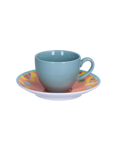 Rose e Tulipani·rose & Tulipani - Linea Flor De Agua Tazza Tè in Porcellana con Piattino 200 Cc