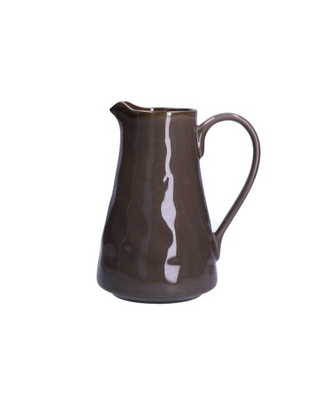 Rose e Tulipani - Brocca 1700cc Linea ''concerto Grigio Tortora'' - stoneware