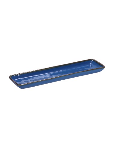 Rose e Tulipani·concerto Blu Avio Vass Rett 32x8·32x8 Cm·stoneware