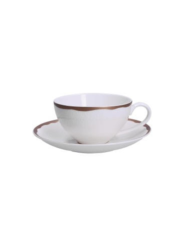 Rose e Tulipani·tazza Te' con Piattino 220 Cc Riflessi New Bone China H8 Cm