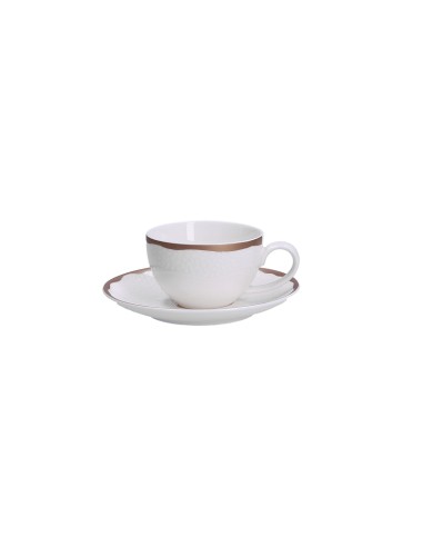 Rose e Tulipani·tazza Caffe' con Piattino 100 Cc Riflessi New Bone China H6 Cm