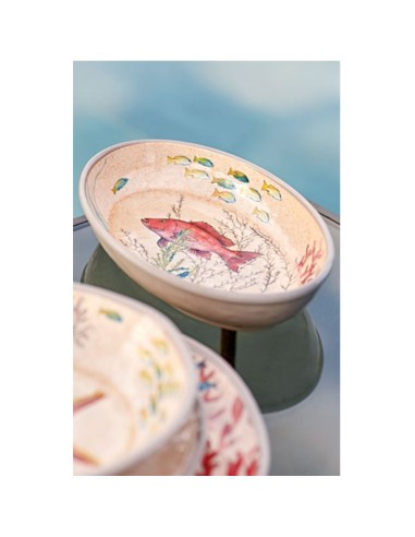Rose e Tulipani· Sea Life Set 2 Fondi Ovali ·24x15 Cm·melamina Gift Box