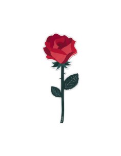 Vesta Home - Fiore Bomboniera Singolo Rosa Rossa·rosso·7,5 X 19,5 H Th. 3 Mm