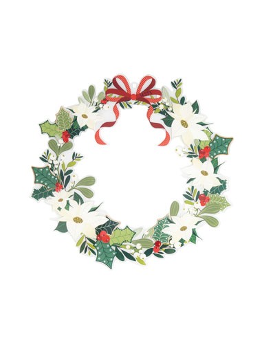 Vesta Home - Happy Welcome - Ghirlanda Piccola Bianca·bianco·29,9 X 28,8 H Cm Th. 5 Mm