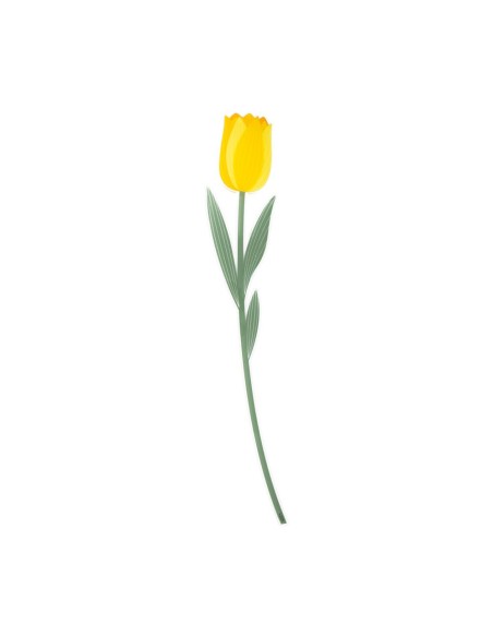 Vesta Home - Fiore Tulipano Grande Singolo·giallo·10,4 X 59 H Th. 5 Mm