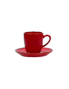 Rose e Tulipani·concerto Rosso Fuoco Tz Caffe' 90 Cc con Piattino