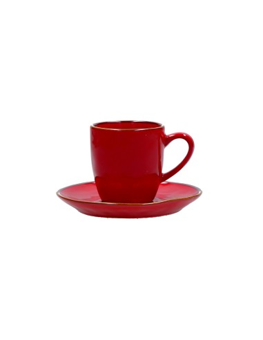 Rose e Tulipani·concerto Rosso Fuoco Tz Caffe' 90 Cc con Piattino