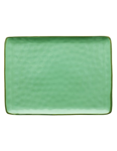Rose e Tulipani·concerto Verde Acqua Vas Rett 36x26,5·36x26,6 Cm·stoneware