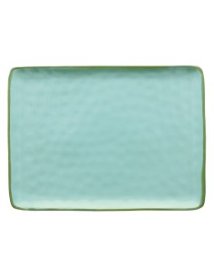 Rose e Tulipani·concerto Verde Acqua Vas Rett 36x26,5·36x26,6 Cm·stoneware