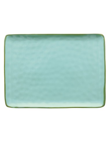 Rose e Tulipani·concerto Verde Acqua Vas Rett 36x26,5·36x26,6 Cm·stoneware