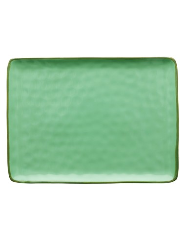 Rose e Tulipani·concerto Verde Acqua Vas Rett 36x26,5·36x26,6 Cm·stoneware