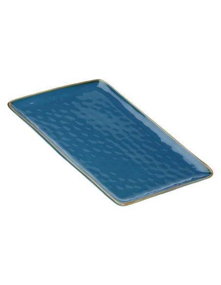 Rose e Tulipani·concerto Blu Avio Vas Rett 36x26,5·36x26,6 Cm·stoneware