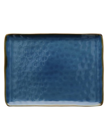 Rose e Tulipani·concerto Blu Avio Vas Rett 36x26,5·36x26,6 Cm·stoneware