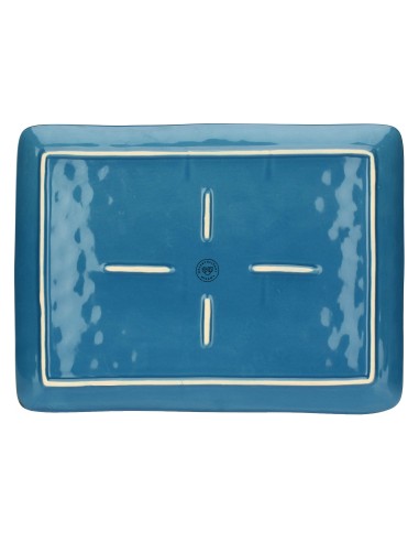 Rose e Tulipani·concerto Blu Avio Vas Rett 36x26,5·36x26,6 Cm·stoneware