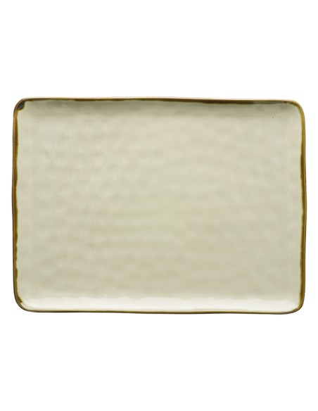 Rose e Tulipani·concerto Avorio Vas Rett 36x26,5·36x26,6 Cm·stoneware