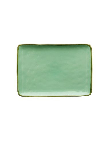 Rose e Tulipani·concerto Verde Acqua Vass Rett 27x19·27x19 Cm·stoneware