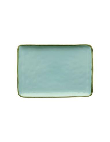 Rose e Tulipani·concerto Verde Acqua Vass Rett 27x19·27x19 Cm·stoneware