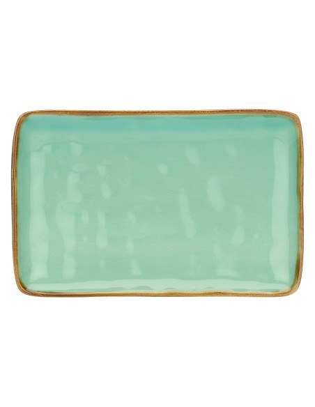Rose e Tulipani·concerto Verde Acqua Vass Rett 27x19·27x19 Cm·stoneware