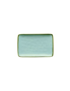 Rose e Tulipani·concerto Verde Acqua Vass Rett 20x13·20x13 Cm·stoneware