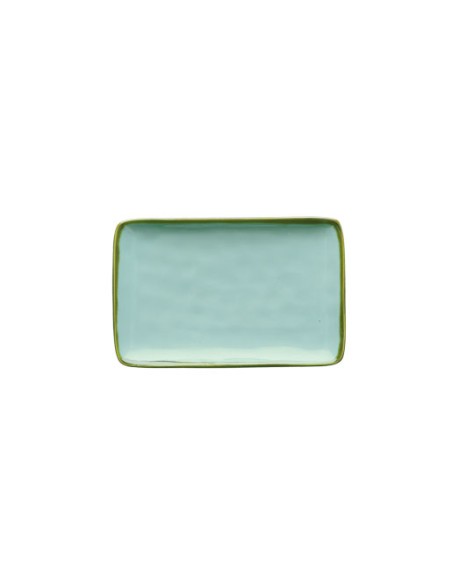 Rose e Tulipani·concerto Verde Acqua Vass Rett 20x13·20x13 Cm·stoneware