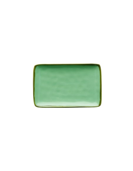 Rose e Tulipani·concerto Verde Acqua Vass Rett 20x13·20x13 Cm·stoneware