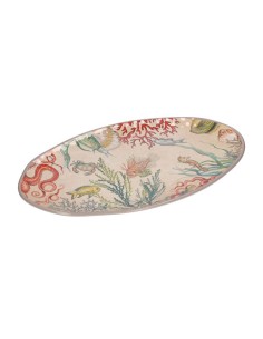 Rose e Tulipani· Sea Life Piatto Ovale 52x30 Cm· in Gift Box melamina