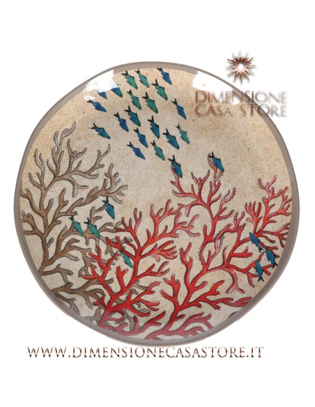 Rose e Tulipani· Sea Life Set 2 Piatti Piani·ø 27 Cm·in Gift Box - melamina
