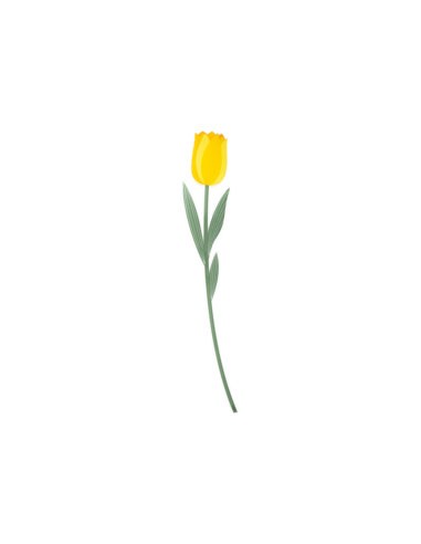 Vesta Home - Fiore Tulipano Grande Kit 6 Pz Funny Flowers·giallo·10,4 X 59 H Th. 5 Mm