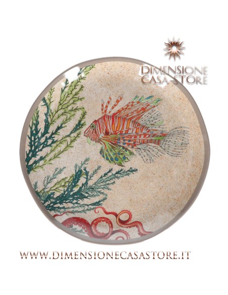 Rose e Tulipani· Sea Life Set 2 Piatti Frutta ·ø 21 Cm·in Gift Box - melamina