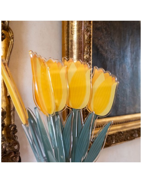 Vesta Home - Fiore Tulipano Grande Kit 6 Pz Funny Flowers·giallo·10,4 X 59 H Th. 5 Mm