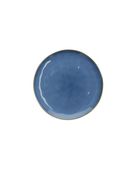 Rose e Tulipani·concerto Blu Avio Piatto Frutta 20 Cm·ø 20 Cm·stoneware Ø 20 Cm