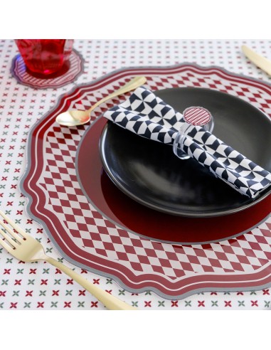 Vesta Home - Set 2 Sottipiatti Rosso·rosso·36 X 36 H Th. 3 Mm