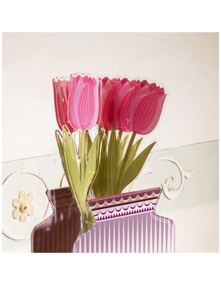 Vesta Home - Fiore Tulipano Piccolo Singolo·rosa·8,1 X 42 H Th. 5 Mm