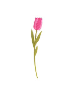 Vesta Home - Fiore Tulipano Piccolo Singolo·rosa·8,1 X 42 H Th. 5 Mm