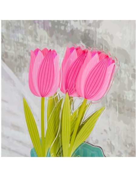 Vesta Home - Fiore Tulipano Piccolo Kit 6 Pz Funny Flowers·rosa·8,1 X 42 H Th. 5 Mm