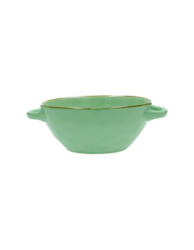 Rose e Tulipani·concerto Verde Acqua Ciot Zup Manici·600 Cc·stoneware