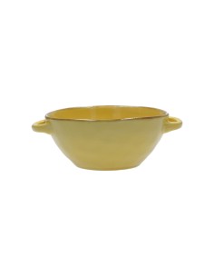 Rose e Tulipani·concerto Ocra ciotola zuppa con Manici·600 Cc·stoneware 2