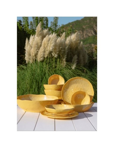 Rose e Tulipani·Atmosfera Ocra Set 2 Piatti Piani·ø27 Cm·melamina Gift Box