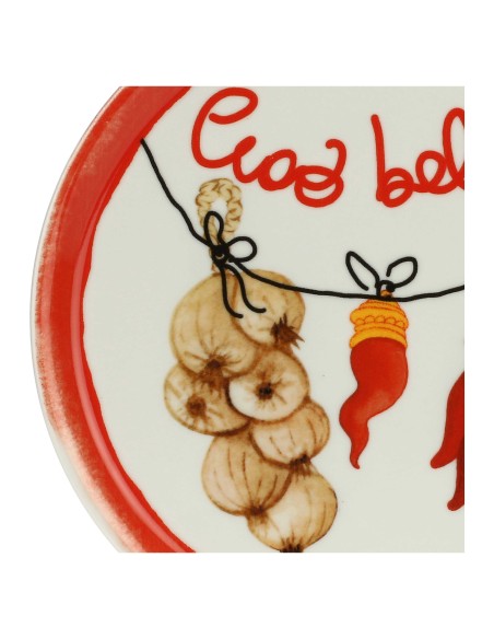 Rose e Tulipani·aumm Piatto Pizza Ciao Bella 31 Cm·31 Cm·porcellana