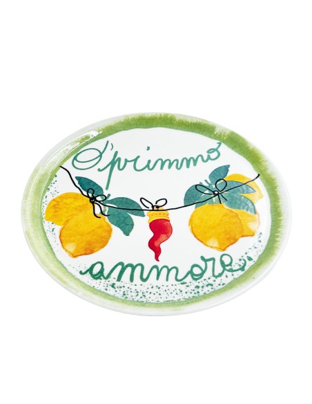 Rose e Tulipani·aumm Piatto Pizza Oprimmo Ammore 31 Cm·31 Cm·stoneware